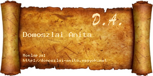 Domoszlai Anita névjegykártya