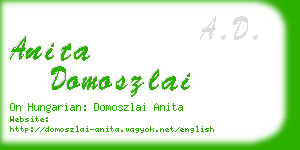 anita domoszlai business card